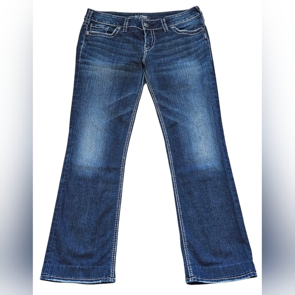 Silver Women's Jeans Suki Mid Slim Boot, Waist 31. Length Has Been Altered to 30 - Picture 1 of 10